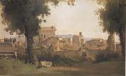 Jean Baptiste Camille  Corot Vue des Jardins Farnese a Rome (mk11) oil painting artist